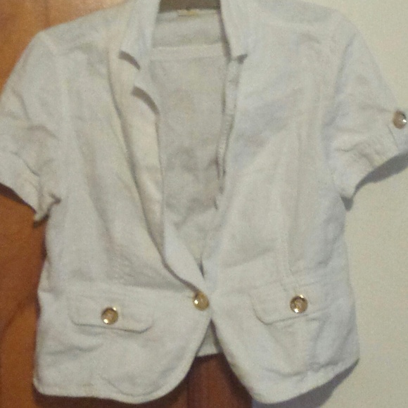short sleeve linen jacket
